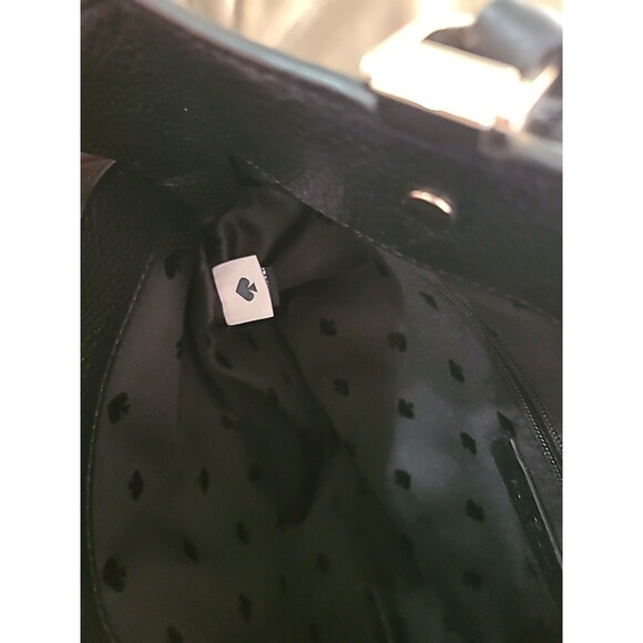 Kate Spade Leila Black Leather Medium Triple Compartment Satchel crossbody Bag - Picture 14 of 14